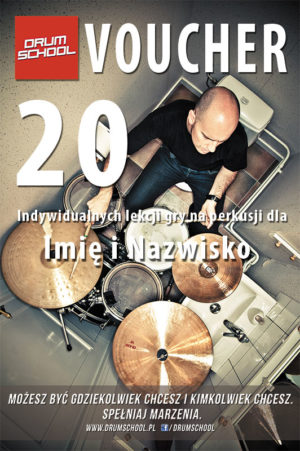 20 LEKCJI - PREZENT DLA PERKUSISTY - VOUCHER NA LEKCJE GRY NA PERKUSJI